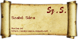 Szabó Sára névjegykártya